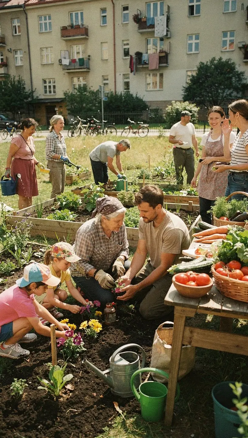 Community members planning a neighborhood event together